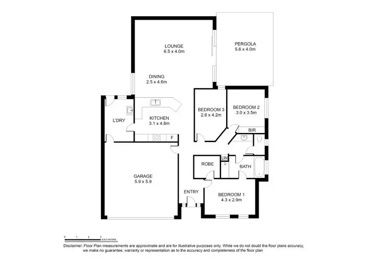 Floorplan of Homely unit listing, 1/2 Graney Court, Mount Gambier SA 5290