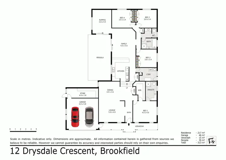 Floorplan of Homely house listing, 12 Drysdale Crescent, Brookfield QLD 4069