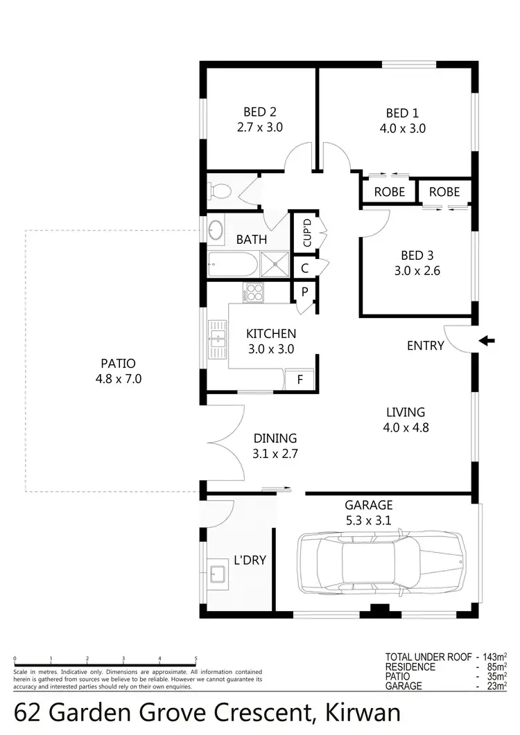 Floorplan of Homely house listing, 62 Garden Grove Crescent, Kirwan QLD 4817
