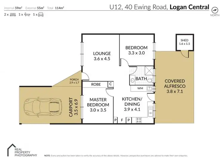 Floorplan of Homely unit listing, 12/40 Ewing Road, Logan Central QLD 4114