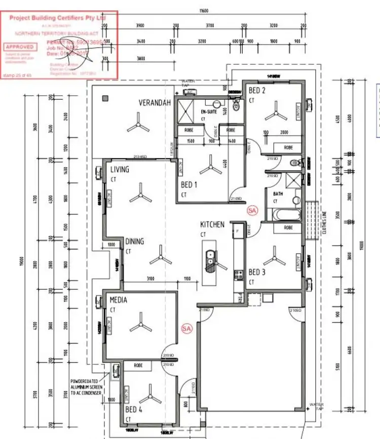 Floorplan of Homely house listing, 76 Tuckeroo Boulevard, Zuccoli NT 832