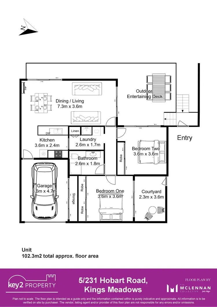 Floorplan of Homely unit listing, 5/231 - 233 Hobart Road, Kings Meadows TAS 7249