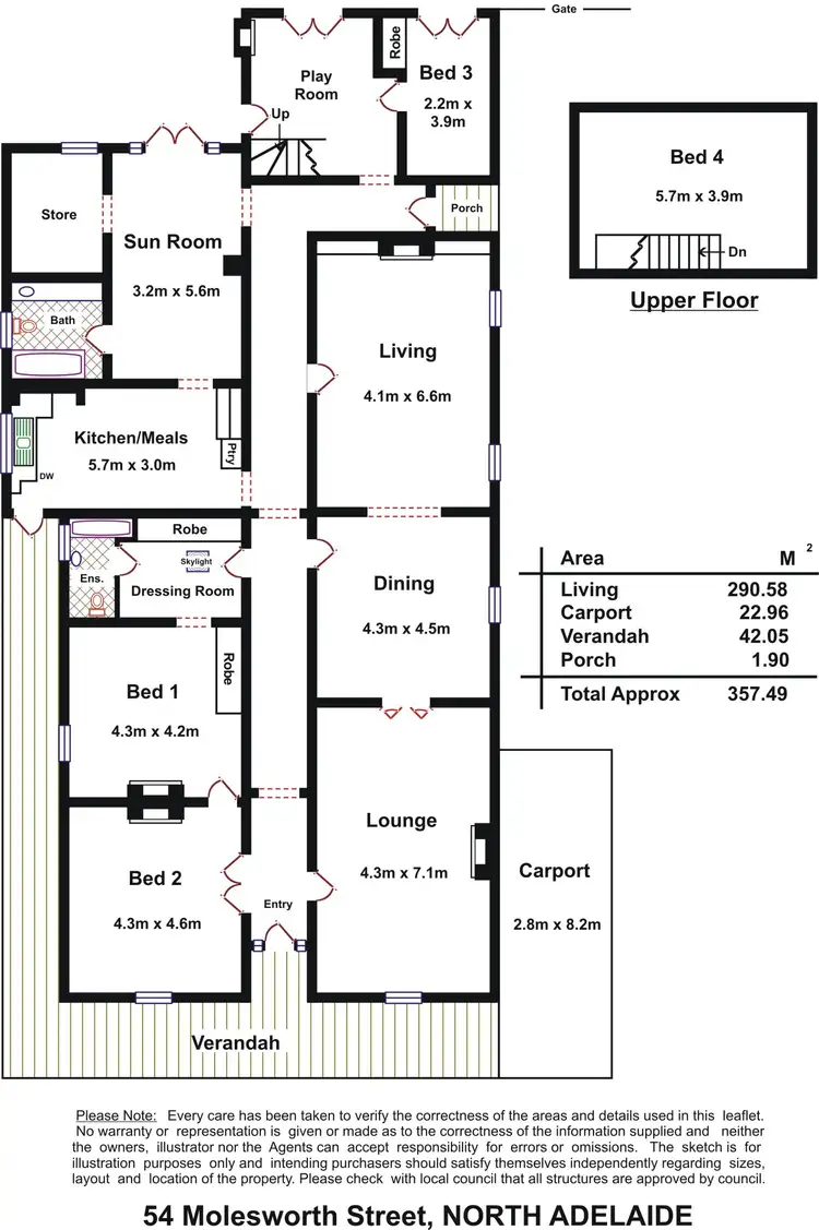 Floorplan of Homely house listing, 54 Molesworth St, North Adelaide SA 5006