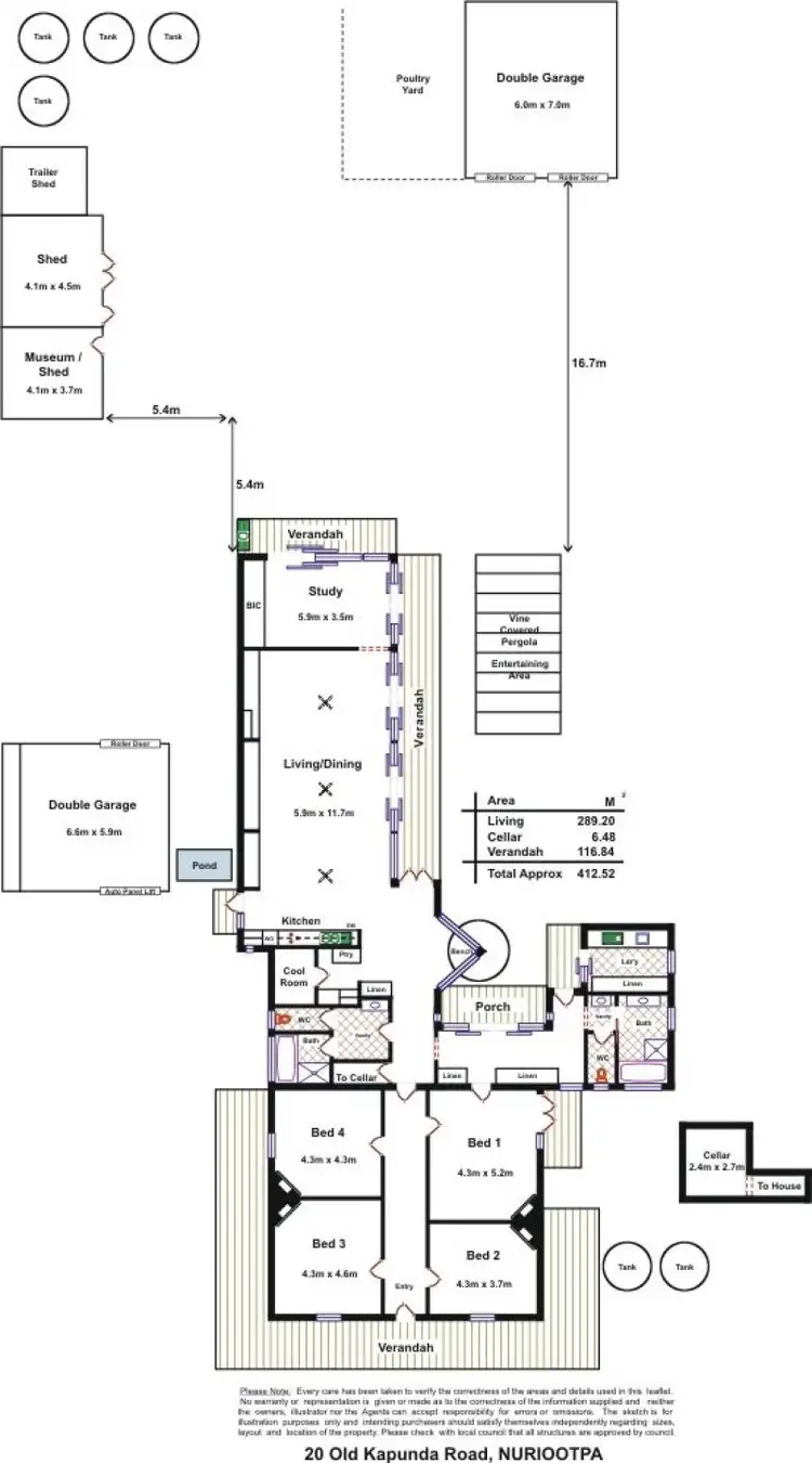 Floorplan of Homely house listing, 20 Old Kapunda Rd, Nuriootpa SA 5355