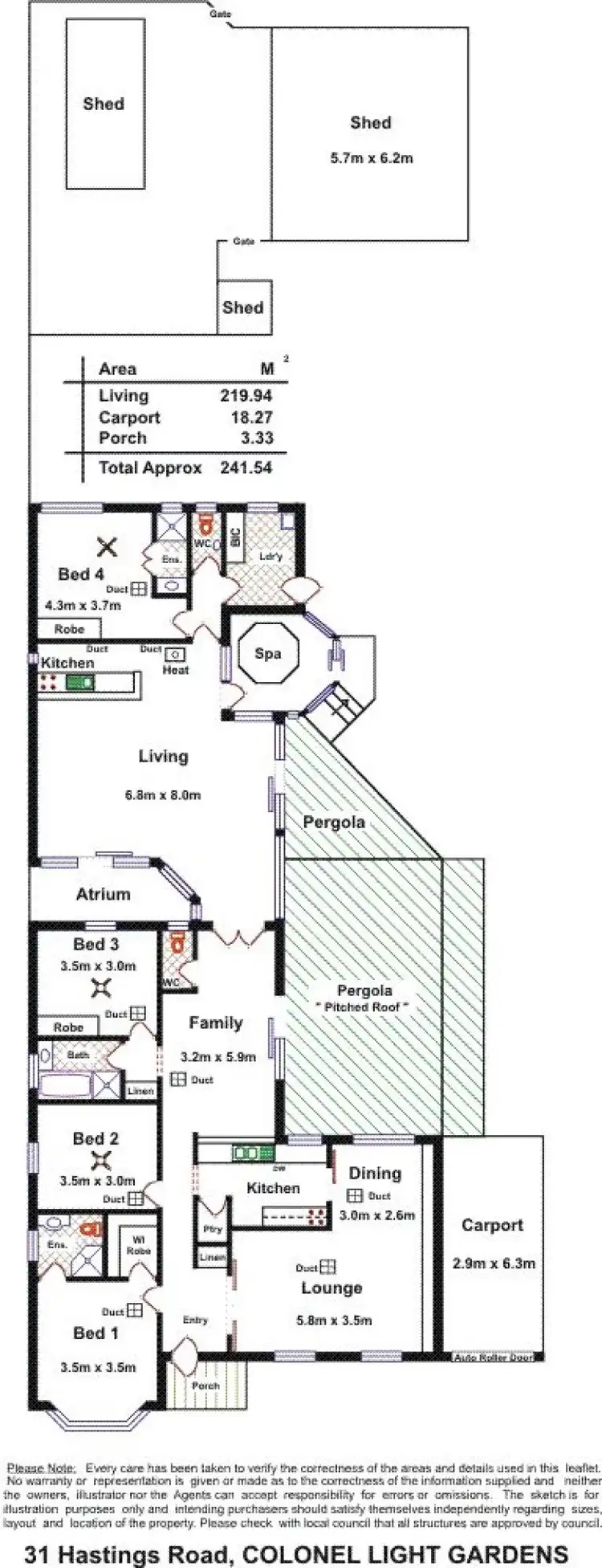 Floorplan of Homely house listing, 31 Hastings Rd, Colonel Light Gardens SA 5041
