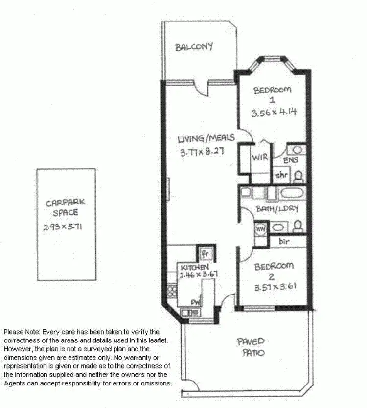 Floorplan of Homely apartment listing, 4/5 Barton Terrace East, North Adelaide SA 5006