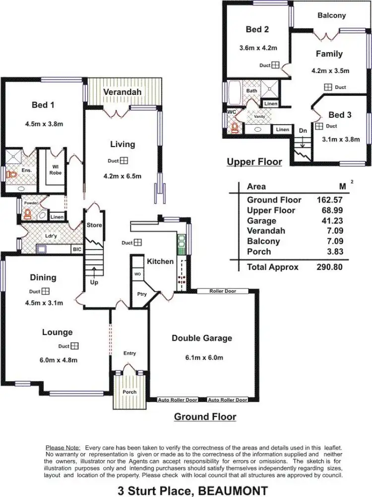 Floorplan of Homely house listing, 3 Sturt Place, Beaumont SA 5066