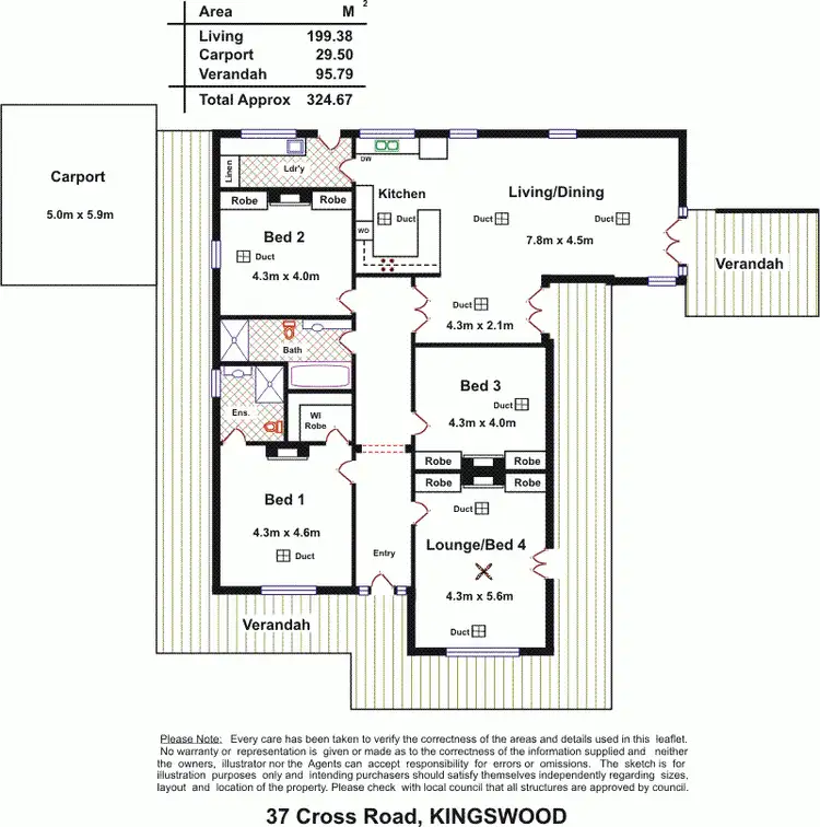 Floorplan of Homely house listing, 37 Cross Rd, Kingswood SA 5062