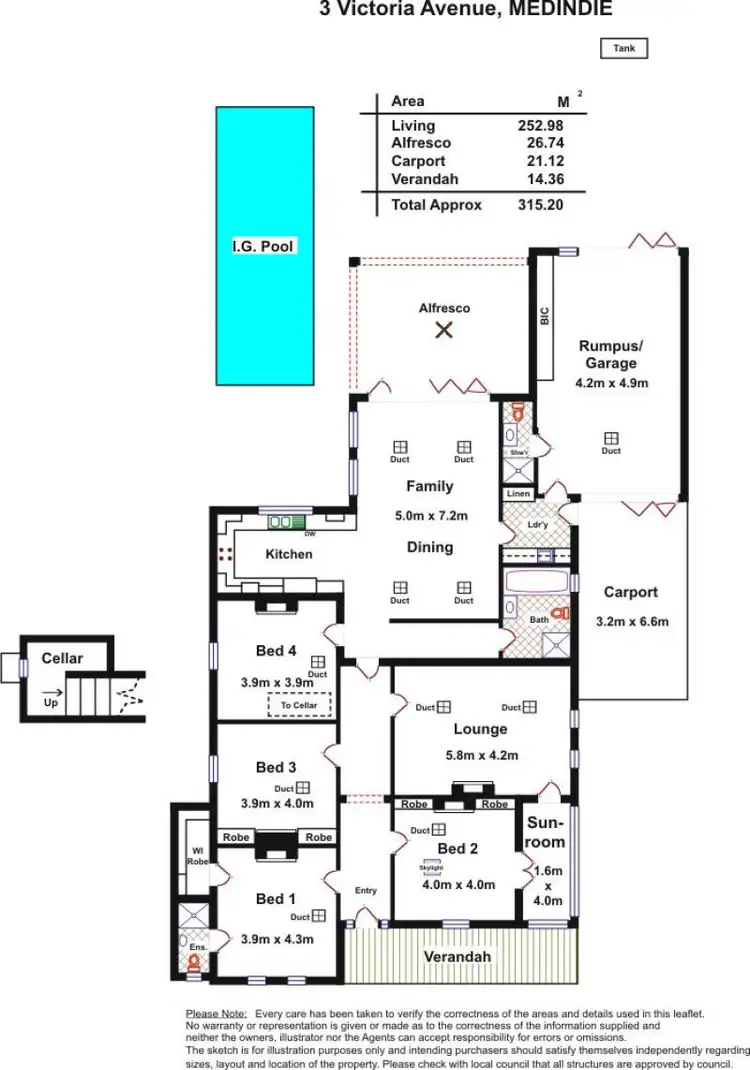Floorplan of Homely house listing, 3 Victoria Avenue, Medindie SA 5081