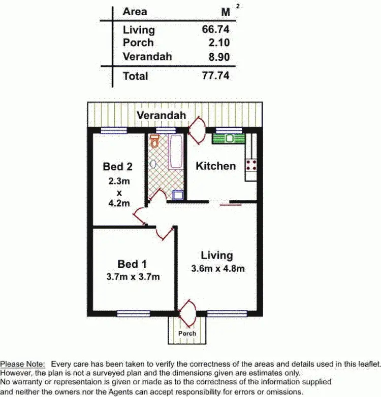 Floorplan of Homely unit listing, Address available on request