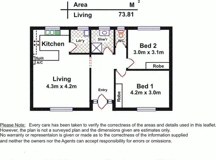 Floorplan of Homely unit listing, Address available on request