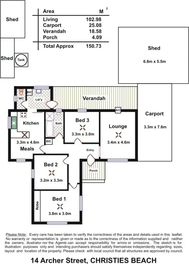 Floorplan of Homely house listing, 14 Archer Street, Christies Beach SA 5165