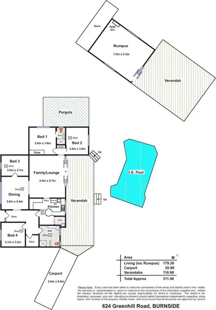 Floorplan of Homely house listing, 624 Greenhill Rd, Burnside SA 5066