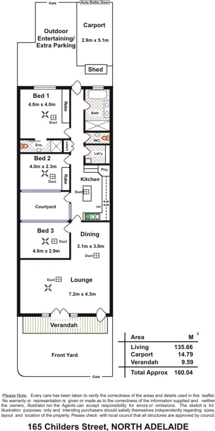 Floorplan of Homely house listing, 165 Childers St, North Adelaide SA 5006