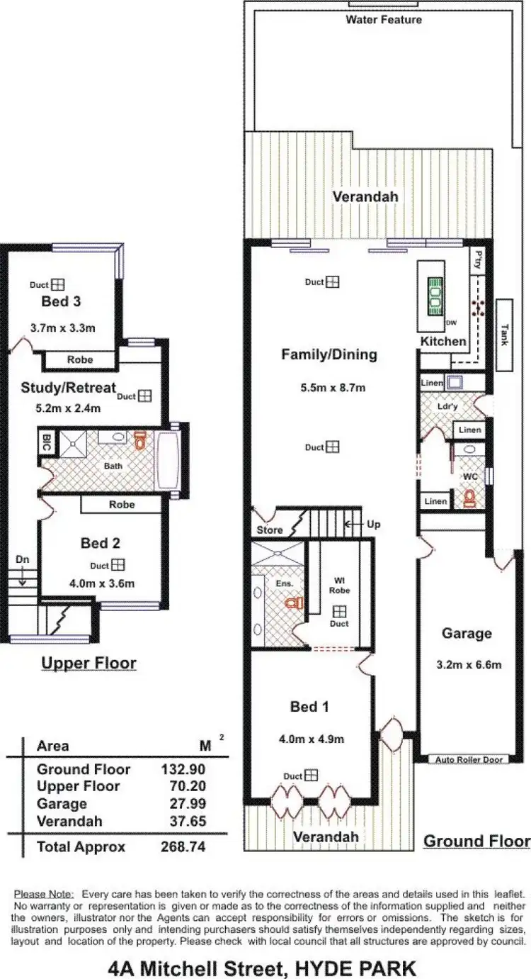 Floorplan of Homely house listing, 4A Mitchell St, Hyde Park SA 5061