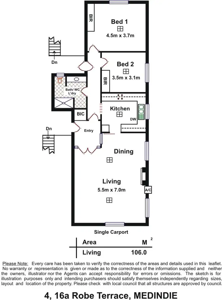 Floorplan of Homely apartment listing, 4/16A Robe Tce, Medindie SA 5081