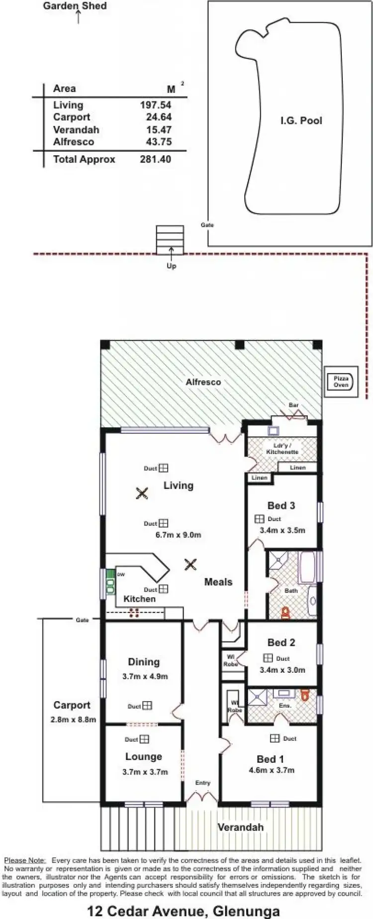 Floorplan of Homely house listing, 12 Cedar Ave, Glenunga SA 5064