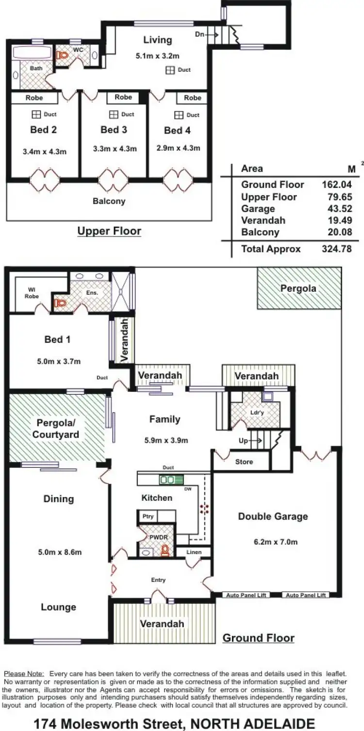 Floorplan of Homely house listing, 174 Molesworth St, North Adelaide SA 5006