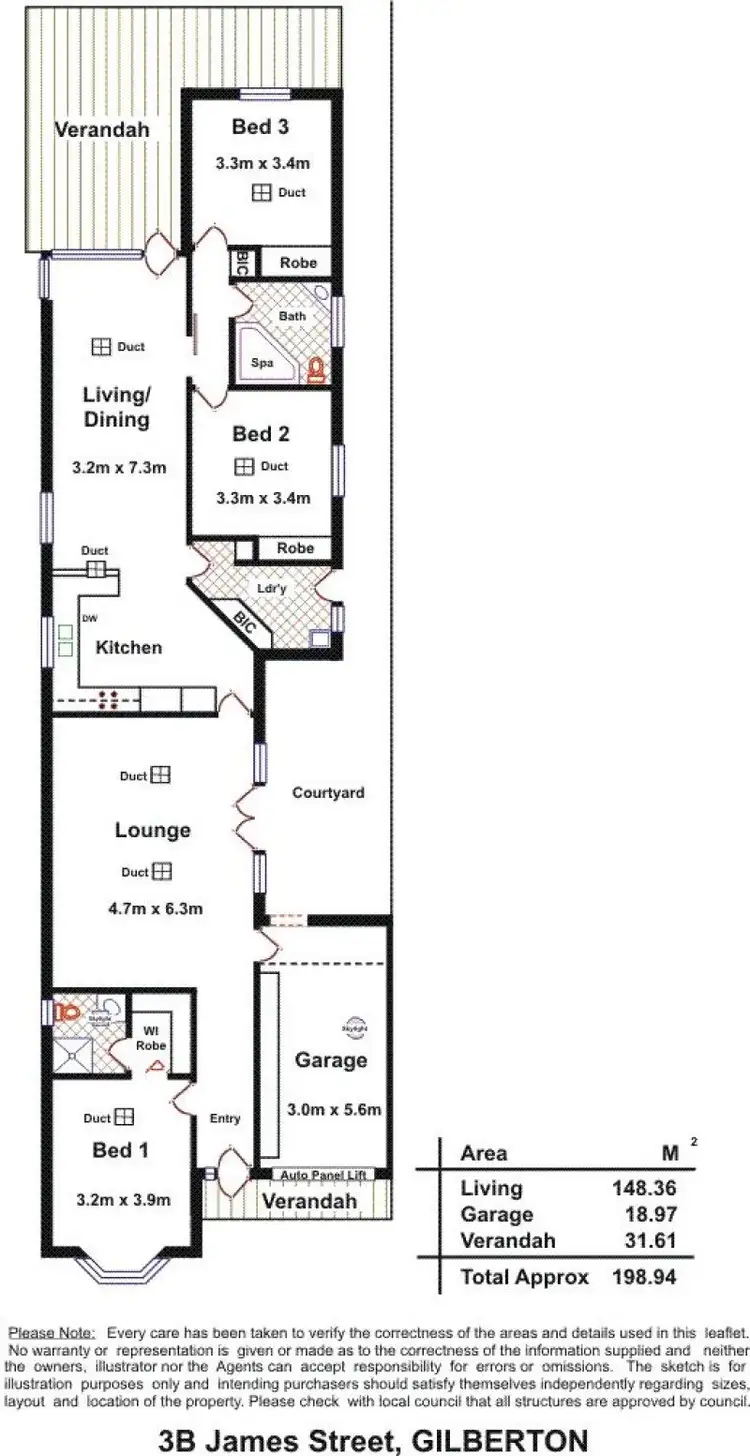 Floorplan of Homely house listing, 3B James St, Gilberton SA 5081