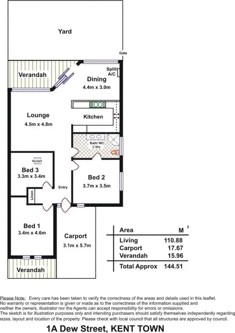 Floorplan of Homely house listing, 1A Dew St, Kent Town SA 5067