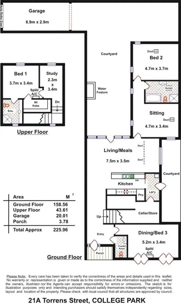 Floorplan of Homely house listing, 21A Torrens St, College Park SA 5069
