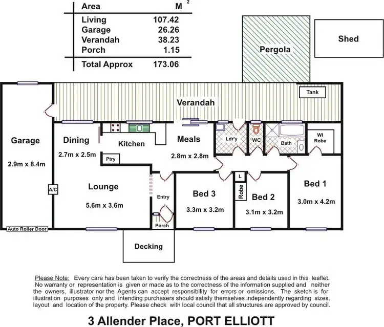 Floorplan of Homely house listing, 3 Allender Place, Port Elliot SA 5212