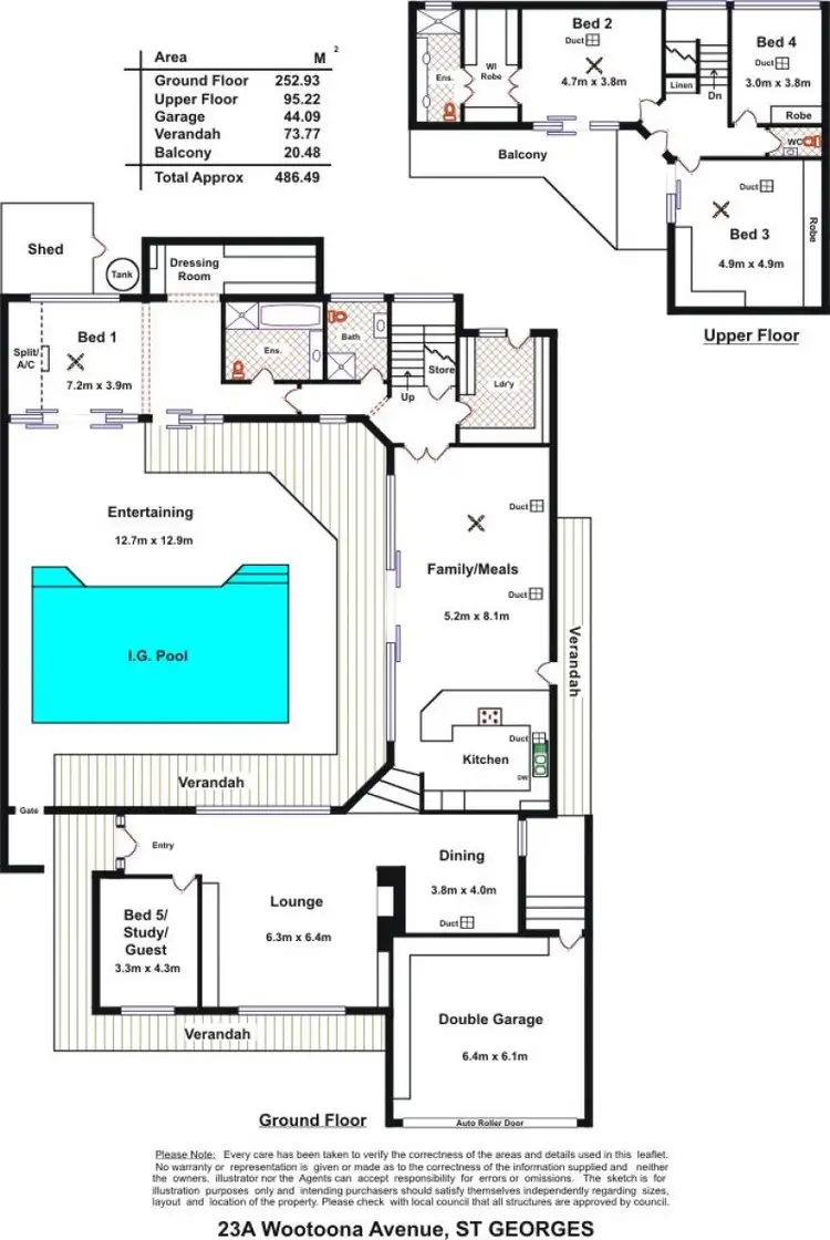 Floorplan of Homely house listing, 23A Wootoona Tce, St Georges SA 5064