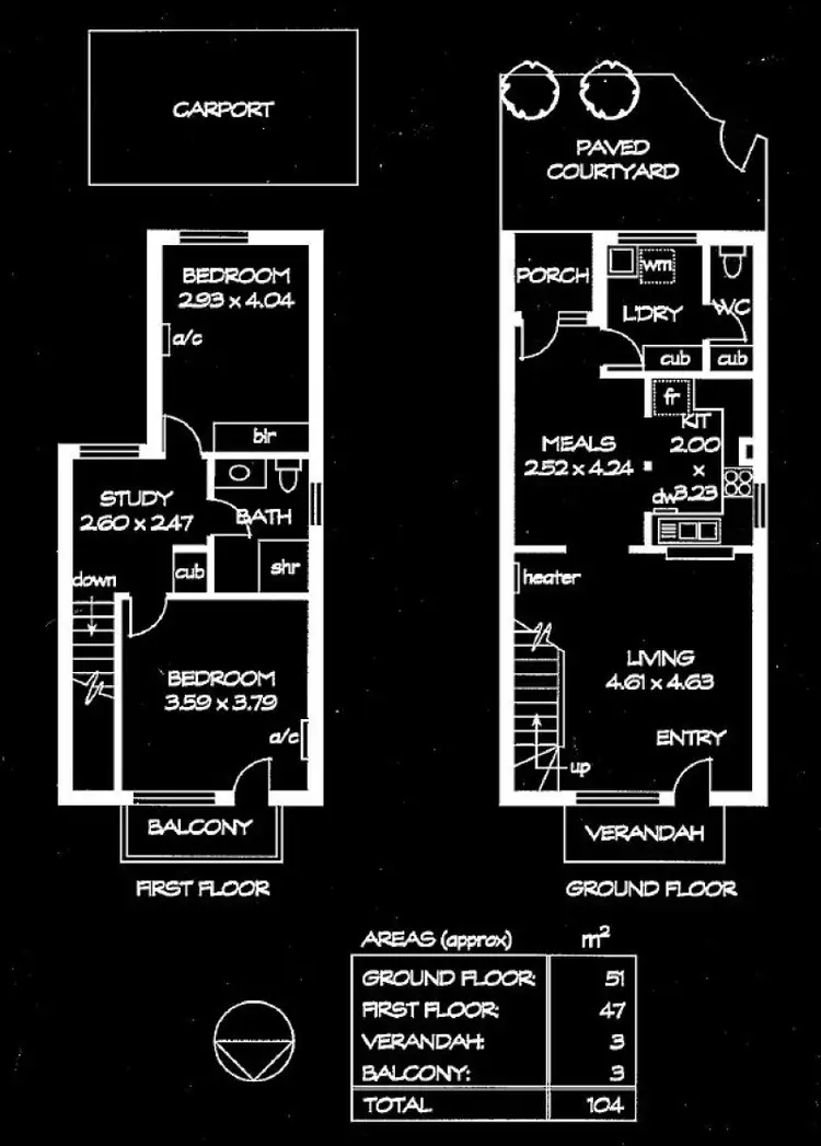 Floorplan of Homely townhouse listing, 13/74 Ward St, North Adelaide SA 5006