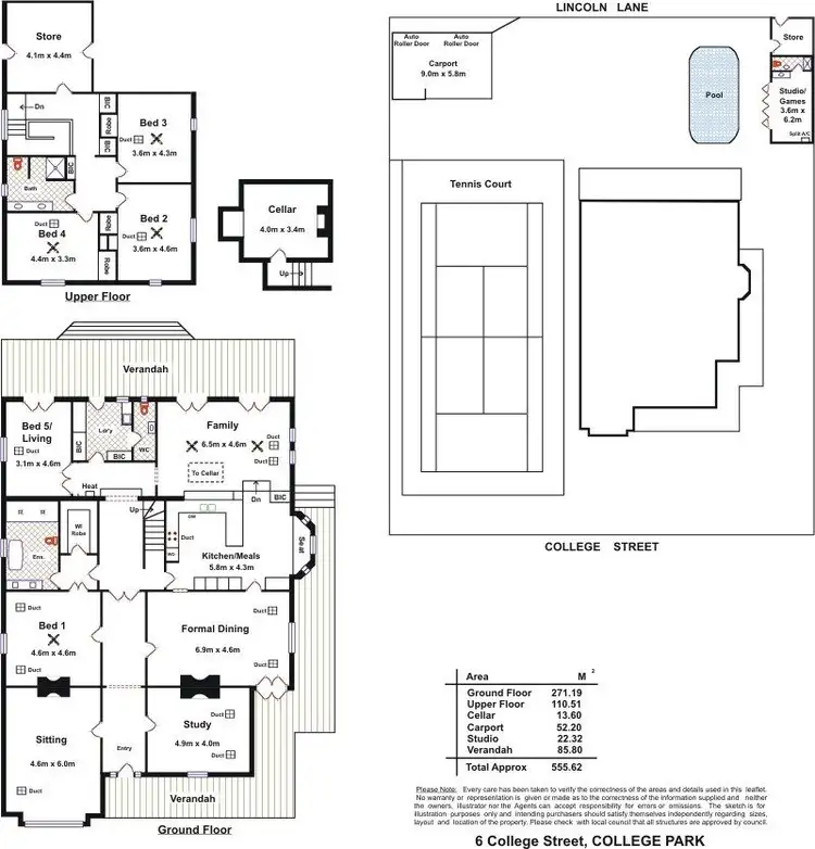 Floorplan of Homely house listing, 6 College St, College Park SA 5069