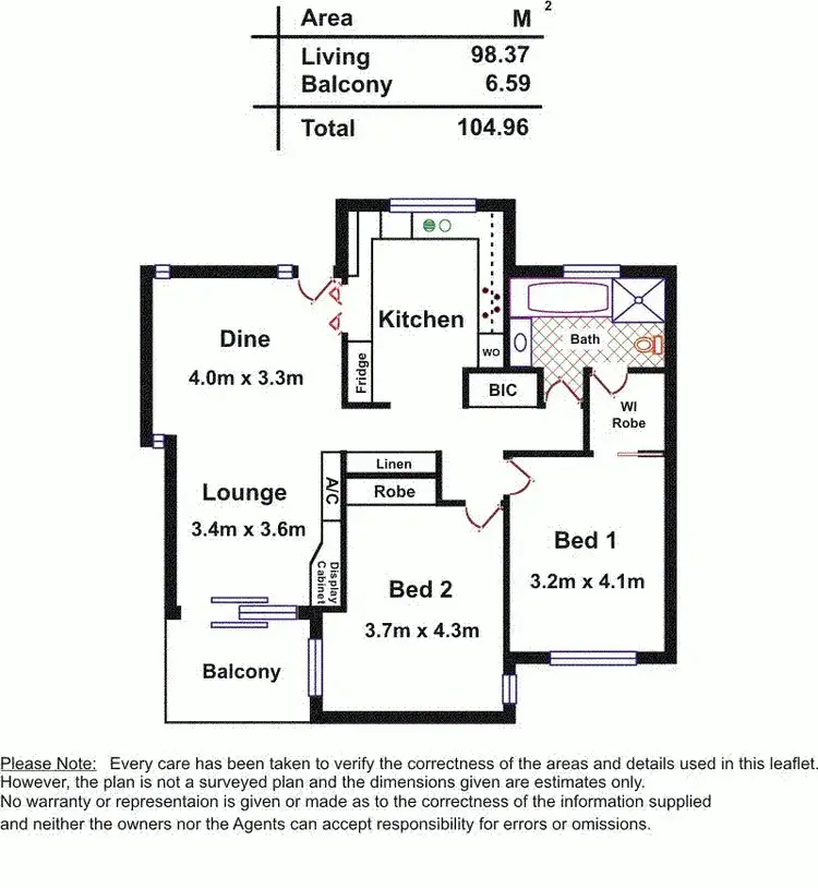Floorplan of Homely apartment listing, Address available on request