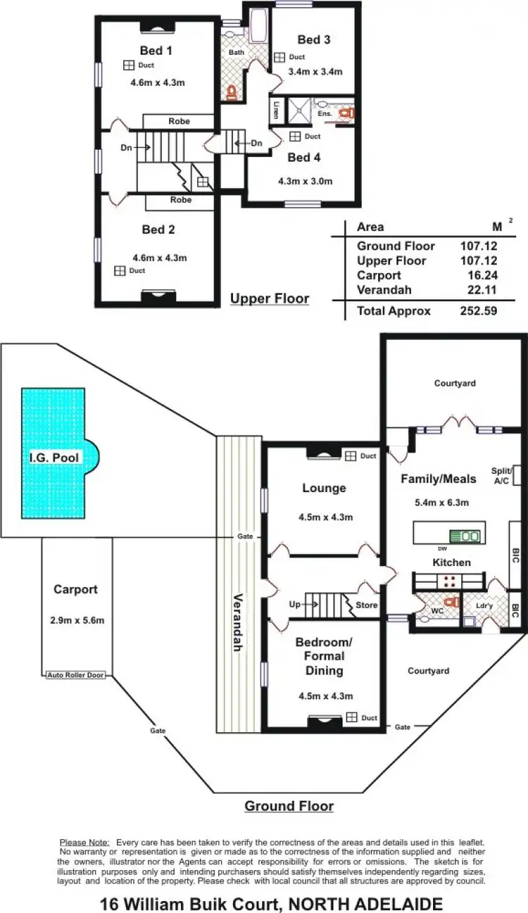 Floorplan of Homely house listing, 16 William Buik Court, North Adelaide SA 5006