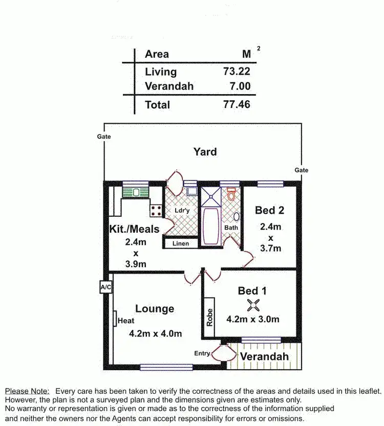 Floorplan of Homely unit listing, Address available on request
