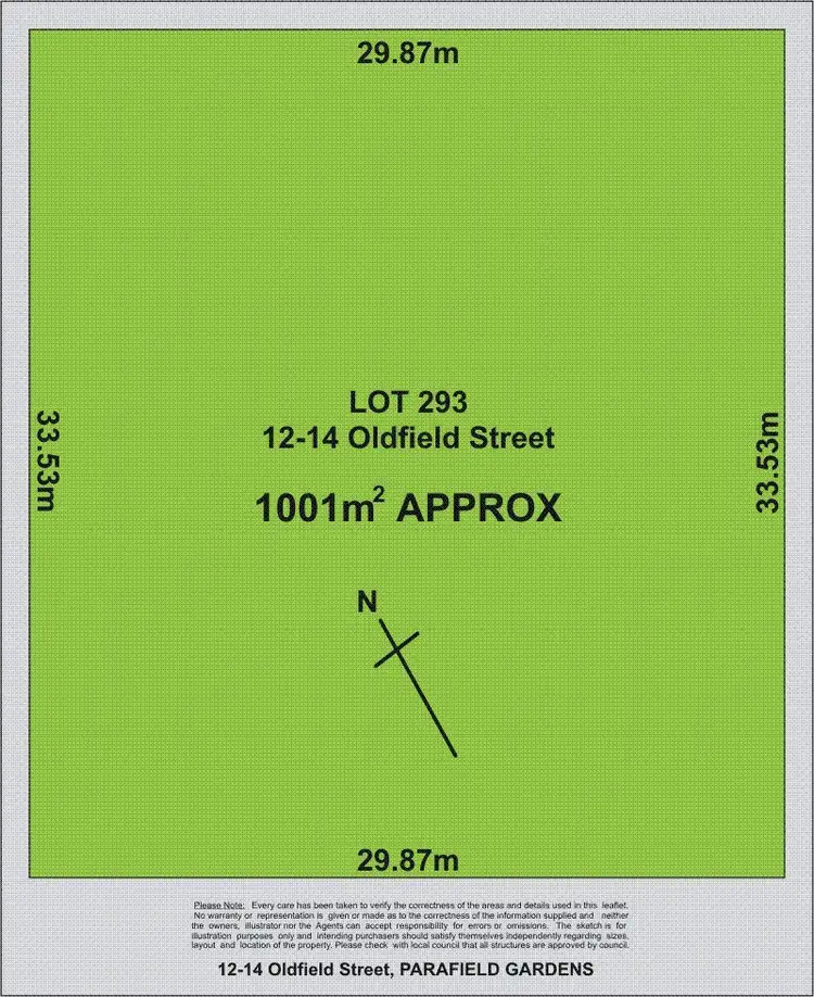Floorplan of Homely land listing, LOT 293, 12-14 Oldfield Street, Parafield Gardens SA 5107