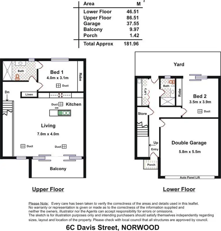 Floorplan of Homely house listing, 6C Davis St, Norwood SA 5067