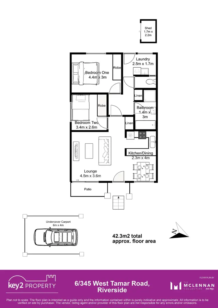 Floorplan of Homely unit listing, 6/345 West Tamar Road, Riverside TAS 7250