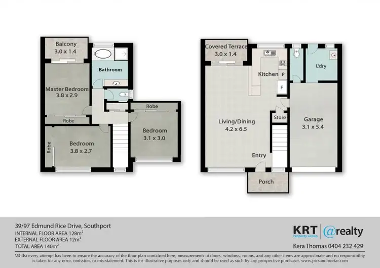 Floorplan of Homely townhouse listing, 39/97 Edmund Rice Drive, Southport QLD 4215