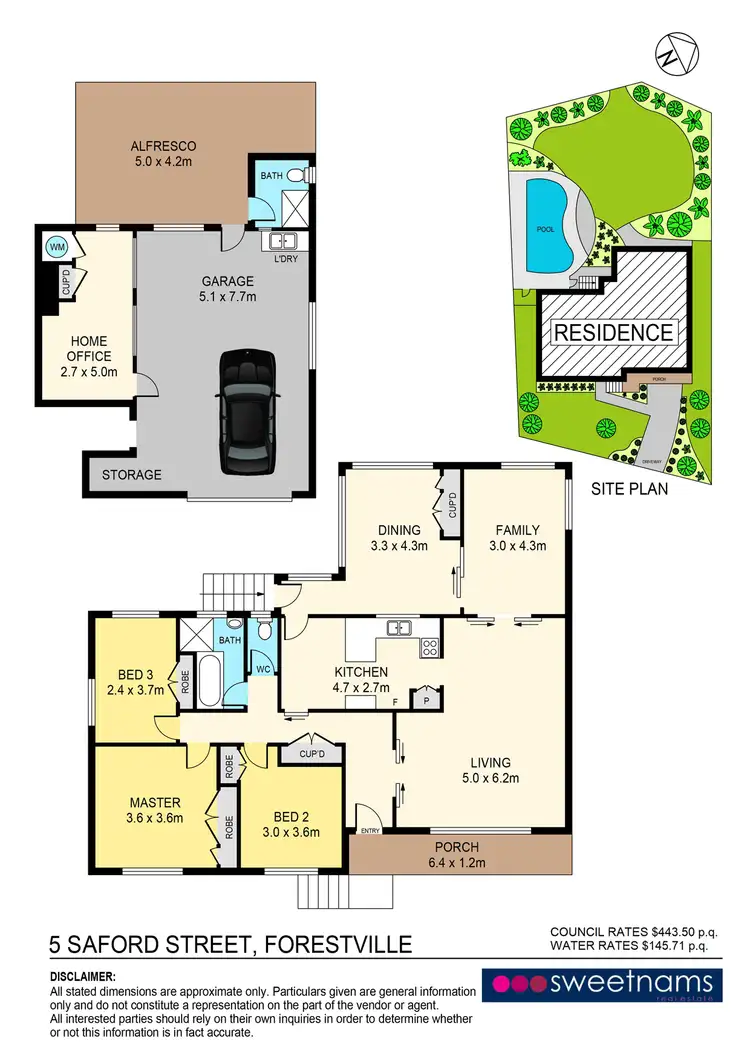 Floorplan of Homely house listing, 5 Saford Street, Forestville NSW 2087