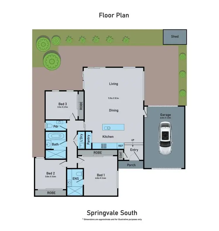 Floorplan of Homely unit listing, 2/40 Sharon Road, Springvale South VIC 3172