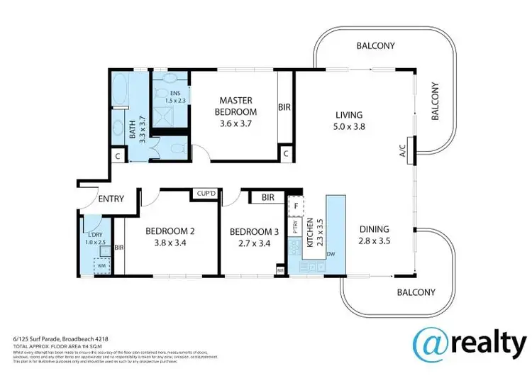 Floorplan of Homely apartment listing, 6/121 Surf Parade, Broadbeach QLD 4218