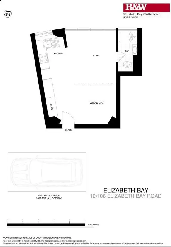 Floorplan of Homely studio listing, 12/106 Elizabeth Bay Rd, Elizabeth Bay NSW 2011