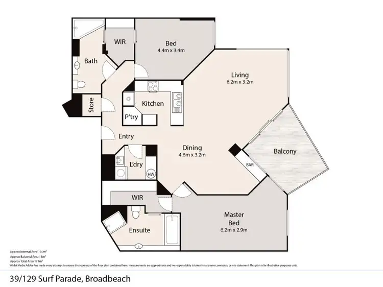 Floorplan of Homely apartment listing, 39/129 Surf Parade, Broadbeach QLD 4218