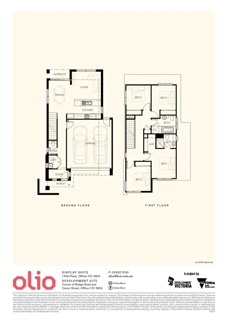 Floorplan of Homely townhouse listing, Lot 308/Cnr Bridge Road & Coxon Street, Officer VIC 3809