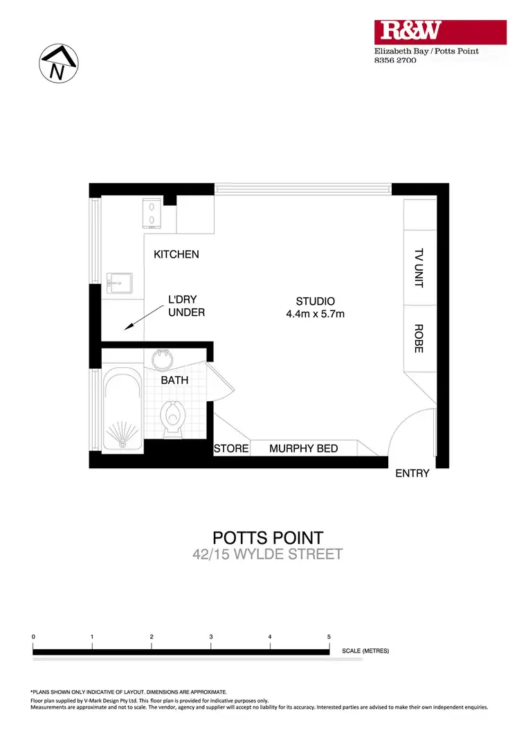 Floorplan of Homely studio listing, 42/15 Wylde Street, Potts Point NSW 2011