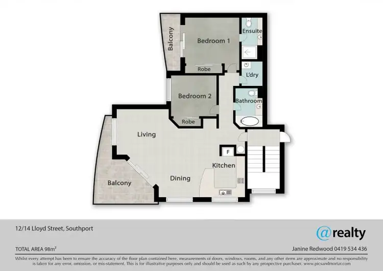 Floorplan of Homely unit listing, 12-14 Lloyd Street, Southport QLD 4215