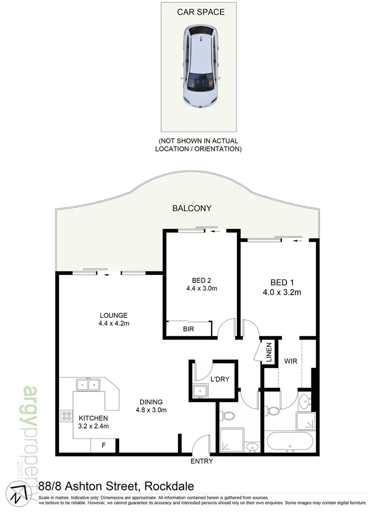 Floorplan of Homely apartment listing, 88/8 Ashton Street, Rockdale NSW 2216