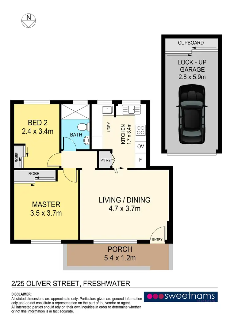 Floorplan of Homely apartment listing, 2/25 Oliver Street, Freshwater NSW 2096