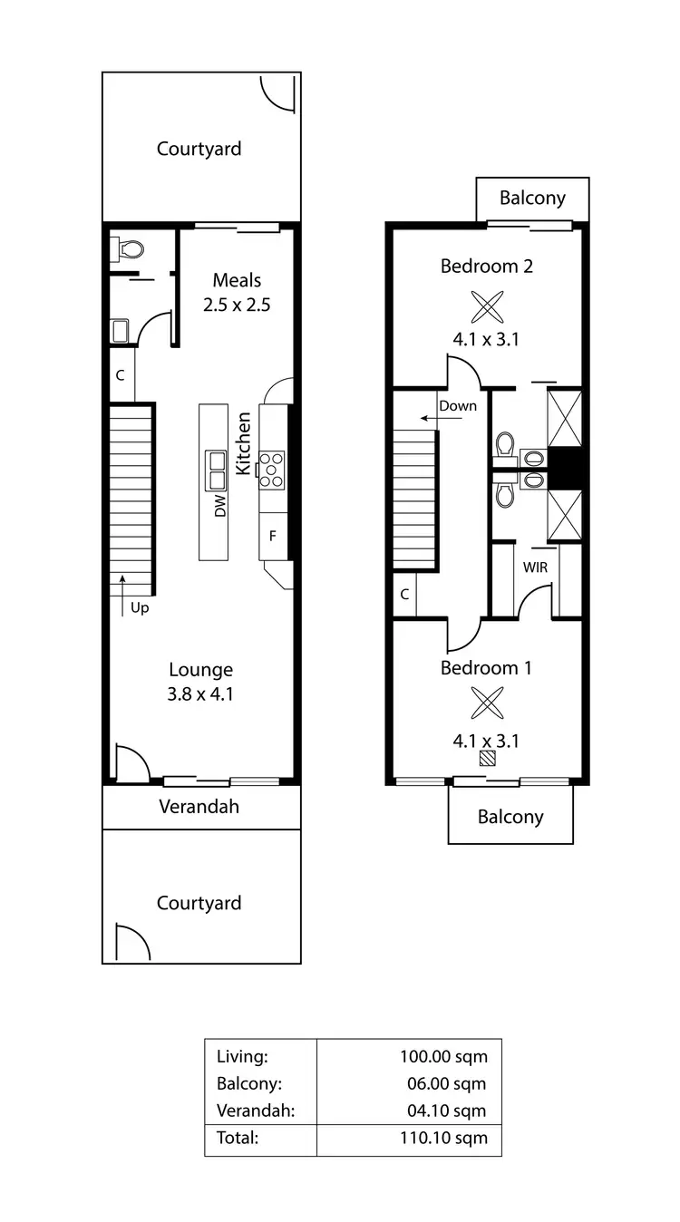 Floorplan of Homely townhouse listing, 5/25 Osmond Terrace, Norwood SA 5067