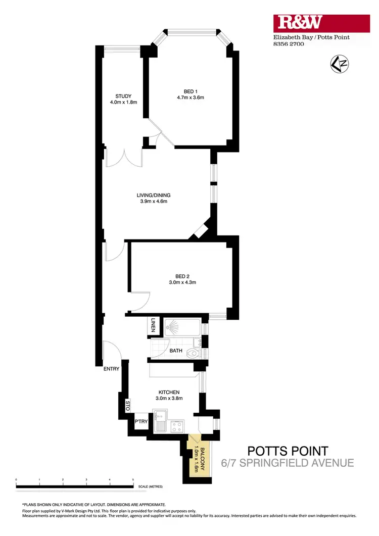 Floorplan of Homely apartment listing, 6/7 Springfield Avenue, Potts Point NSW 2011