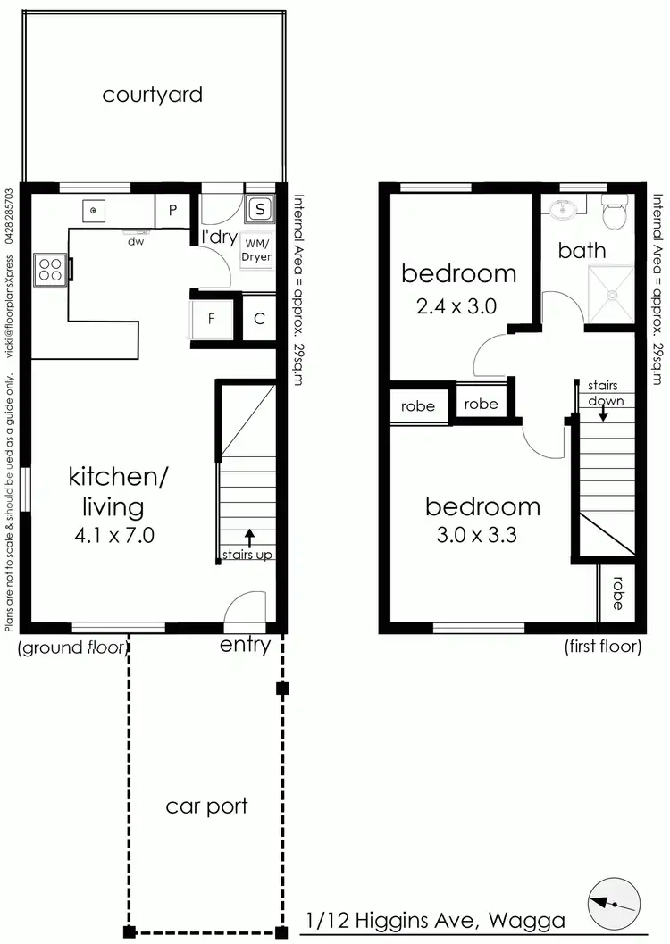 Floorplan of Homely unit listing, 1/12 Higgins Avenue, Wagga Wagga NSW 2650
