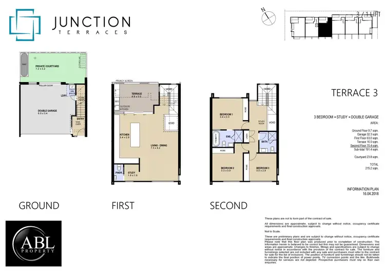 Floorplan of Homely townhouse listing, 3/1 Jenner Parade, Hamilton South NSW 2303